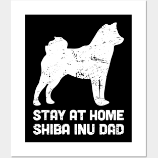 Shiba Inu - Funny Stay At Home Dog Dad Posters and Art